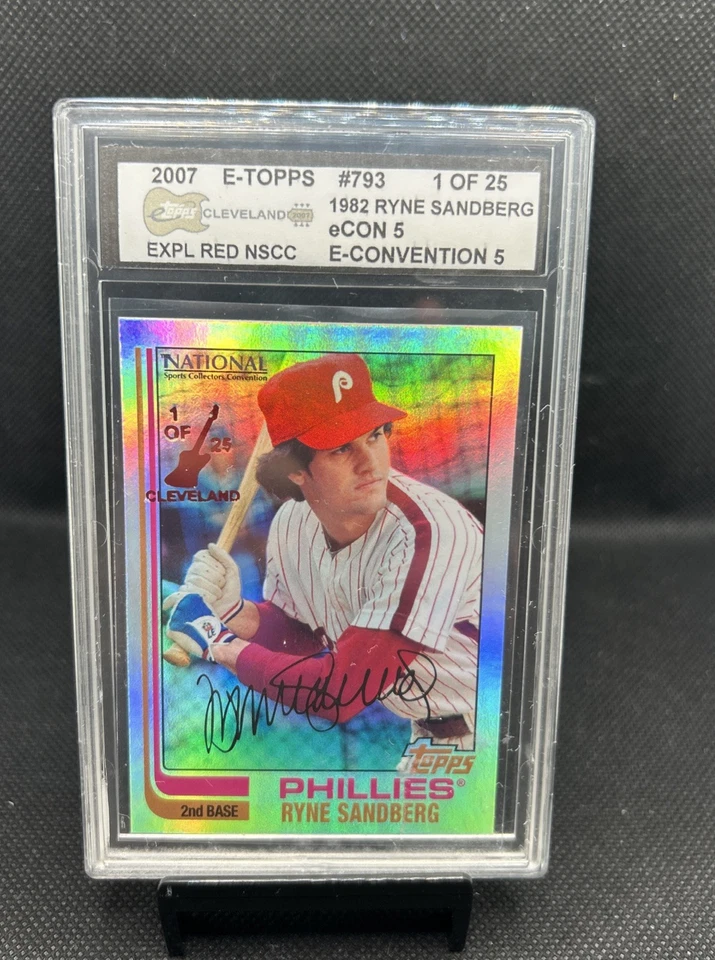 1982 RYNE SANDBERG eCON 5 Red  PHILLIES 1/25 MINT CONDITION - Image 1 of 2