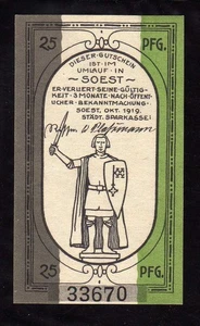 SOEST - GERMANY NOTGELD -   25 PFENNIG - Bild 1 von 2