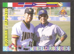 Tarjeta venezolana Roberto Alomar 1997 Line Up Serie del Caribe #318 muy rara - Imagen 1 de 2