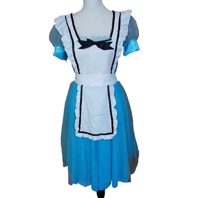 Spirit Halloween Classic Alice in Wonderland Blue Halloween Costume Dress Medium - Image 1 of 4