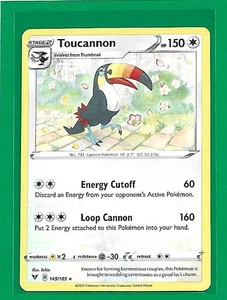 Pokémon TCG SWSH Vivid Voltage Toucannon #145/185 Regular Rare - Picture 1 of 2