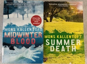 2 Book Swedish Crime lot. Midwinter Blood Summer Death By Mons Kallentoft - Picture 1 of 2