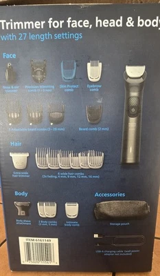 Philips Norelco 24-in-1 All-in-One Beard Hair Body Trimmer MG9526/40 (Open Box) - Image 1 of 2