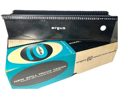 ARGUS 60 CAPACITY SLIDE MAGAZINE in Original Box #597 Vintage Tray for Projector - Image 1 of 4