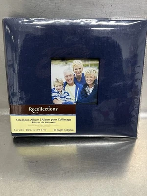 Álbum de recortes Recollections azul 10 páginas 8 x 8 - nuevo sin etiquetas Foto 1 de 4