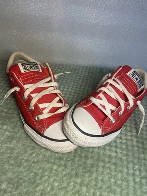 Zapatillas deportivas Converse All Star rojas de lona bajas juveniles talla 3 — clásicas Chuck Taylor Foto 1 de 4