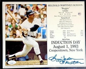 Reggie Jackson signed 8x10 Photo Card “Mr. October” New York Yankees JSA COA - Picture 1 of 1
