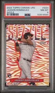 2024 TOPPS CHROME UPDATE SIZZLE #SIZ4 JASSON DOMINGUEZ PSA 8 - Picture 1 of 2