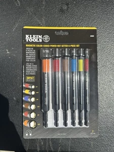 Klein Tools 32920G Magnetic Color-Coded Power Nut Setter 6-Piece Set - Picture 1 of 2