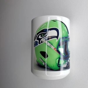 Seattle Seahawks - Casco de fútbol americano NFL - Taza/taza de café de cerámica - Imagen 1 de 5