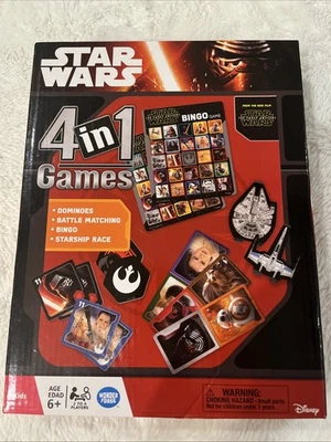 Star Wars 4 In 1 Children’s Games Dominoes, Battle Matching, Bingo, Ship Race - Image 1 of 4