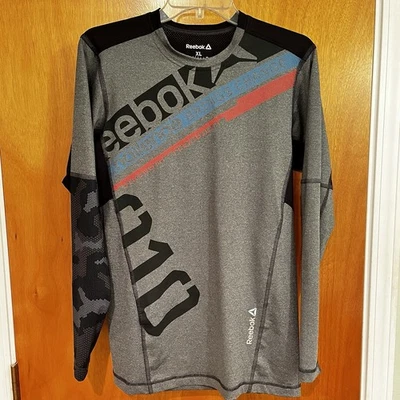 Reebok PlayIce Womens XL Running Shirt Long Sleeve Reflective Vented Mesh Back - Image 1 of 4