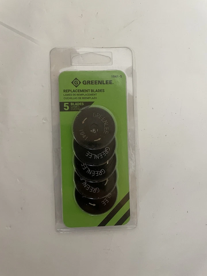 Qty 5 Greenlee Replacement Blades 1941-5 For use With MC Cable Cutter # 0952-01 - Image 1 of 4