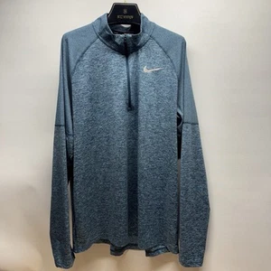 Nike Running Mens XL Long Sleeve Shirt 1/4 Zip Pullover Blue Element Dri-Fit - Picture 1 of 18