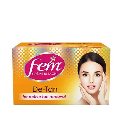 Dabur Fem Creme Bleach De-Tan Fairness Cream -10Gm /30Gm for Female Face-Free sp - Image 1 of 4