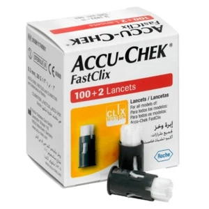 ACCU-CHEK FastClix 100+2 Lancets Blood Glucose Testing Dibetes Accuch ek - Picture 1 of 1