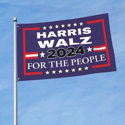 Bandeiras Kamala Harris Waltz 3x5 pés Kamala Harris Walz 2024 bandeiras bandeira do presidente - Imagem 1 de 2