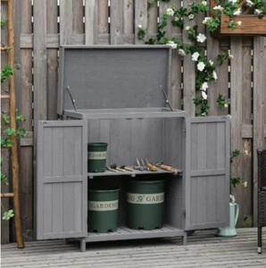 Shed Garden Storage Outdoor Keter Grey Box  Lockable Tool Bin Large High Quality - Picture 1 of 10