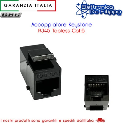 GBC Accoppiatore Keystone RJ45 Tooless Cat.6