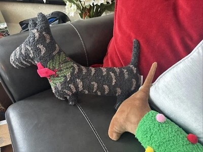 Pottery Barn holiday Dog Pillow Christmas Nostalgic party Santa Disney kid , - Image 1 of 4