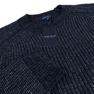 Peter Millar Crown Crafted Pullover Herren XXL SCHMAL Wollmischung meliert marineblau $ 495 - Bild 1 von 9