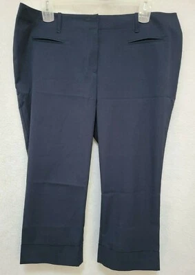 Pantalones capri Attention para mujer talla 18 azul a rayas NUEVO Foto 1 de 4
