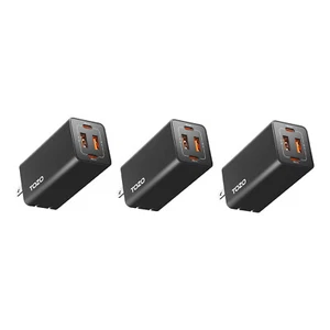 3 Pack Tozo C2 65W USB-C 4 Port PD and QC Wall Charger Power Adapter - Picture 1 of 9