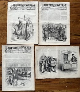 1871 HARPER'S WEEKLY 3 Issues NAST 4 Full Page Ills DEC Justice TWEED Reform