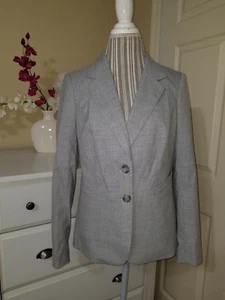 Blazer de dos botones gris elástico moderno talla 10 The Limited Collection para dama nuevo con etiquetas - Imagen 1 de 12