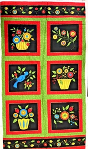 Stoff Panel FLORAL FANCIES 23"xWOF Quilt Baumwolle Benartex #2415 Beverly Maxwell - Bild 1 von 11