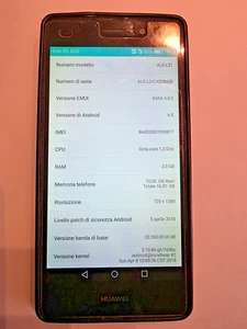 huawei p8 lite con cover vetrino e cavo di ricarica, no spina - Zdjęcie 1 z 2