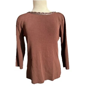 Joseph A QU'EST-CEQUEC'EST Womens Lg Top NEW Artsy Boho Chic Designer Boutique - Picture 1 of 8