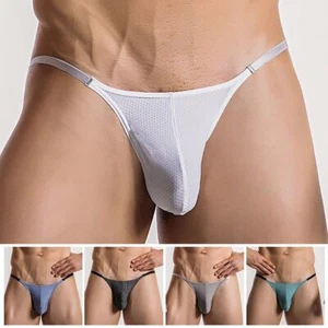 Sexy Herren Mesh Low Rise Bikini Tanga G-String Slips Tanga Unterwäsche Bademode - Bild 1 von 48