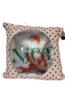 Grinch Sequin Cushion - Cozy Warm Pillow for Holiday Comfort Festive Collection - Picture 1 of 11