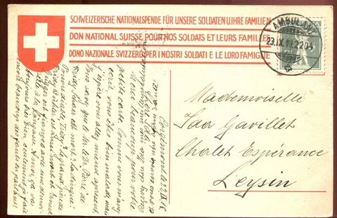 Switzerland Soldatenmarken Soldier g WWI National Fundraiser card #21 10+ Cover