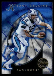 1997 Pinnacle totalmente certificato #5 Kerry Collins blu platino #/2499 - Foto 1 di 2