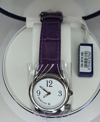 NUEVO EN ESTUCHE Reloj de Cuarzo Morellato 0F004 Cuero Púrpura Emoción 2 Manejas para Mujer Foto 1 de 3