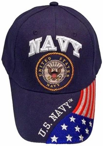 USA NAVY VETERAN BASEBALL STYLE FLAG EMBROIDERED HAT ball cap vet us retired A35 - Picture 1 of 2