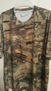 NWT-Under Armour Forest Camouflage Men's UA Iso-Chill Brush Line Short Sleeve XL - Picture 1 of 1
