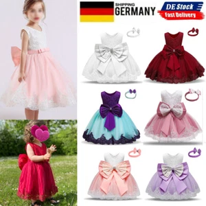 Kinder Baby Mädchen Party Hochzeit Prinzessin Abendkleider Ärmellos Tutu Kleider - Bild 1 von 18