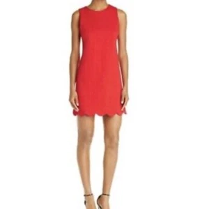 Aqua Etuikleid Jakobsmuschelsaum rot Gr. Medium Bloomindales Neu mit Etikett Weihnachten - Bild 1 von 5