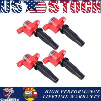 Conjunto de 4 bobinas de ignição pacote para 2004-2005 Mazda 3 2.0L 2.3L DG507 DG541 FD505 - Imagem 1 de 4