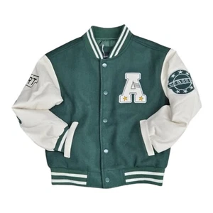 Kids Baseball Varsity Jacket Youth Sports Bomber Jacket Boys Girls - Picture 1 of 6