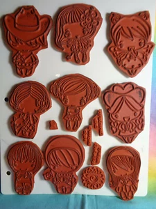 Hoja de variedad de estampillas de goma con respaldo gris 14 piezas - Imagen 1 de 9