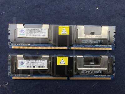 Nanya NT2GT72U4NB1BN-3C 2GB 2RX4 PC2-5300F-555-11-E2.667.ECC Kit 2 Pezzi Ram 2Gb - Immagine 1 di 2
