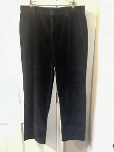 Pantalones para hombre Jos A Bank pana negros plisados y puños talla 36X30 cordón elefante - Imagen 1 de 6