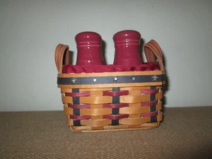 LONGABERGER 2003 Cestino Club da Collezione con Set Shaker Sale e Pepe Paprika - Foto 1 di 7