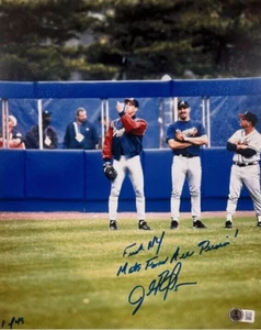 John Rocker signiert 11x14 mit F**k NY Mets Fans LE #/49 Beckett mit BAS COA - Bild 1 von 1
