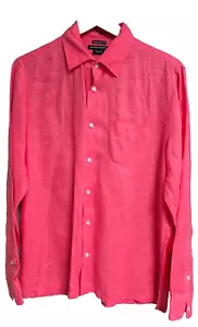 Camicia donna Island Company taglia S Corallo 100% lino manica lunga con bottoni - Foto 1 di 9