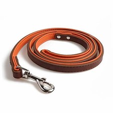 B George Genuine Leather Dog Lead, Chocolate Orange, Trendy color Design,